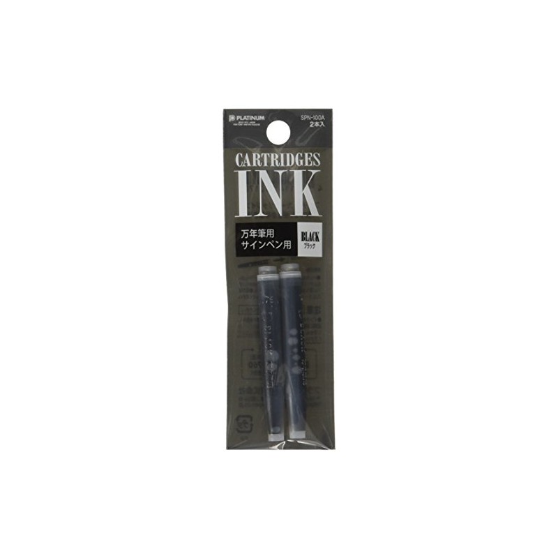 Platinum Preppy Pen Ink Refill 2/Pk Black