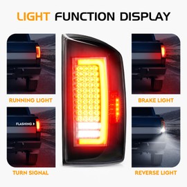 Bomusou LED Tail Lights Fit for Dodge Ram 1500 2007-2008, for Dodge Ram 2500 3500 2007-2009 (Fit Halogen Type, Not Fit Factory LED Models) Taillights and High Mount Stop Light, 3 Pcs, Clear Lens