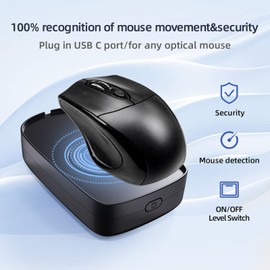 Dpofirs Magic Mouse Move, Mouse Jiggler 2 DPI Automatic Level Ultra Quiet Gran Disc Ell