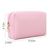 Muka Small Letter Makeup Bag, Travel Small PU Leather Cosmetic