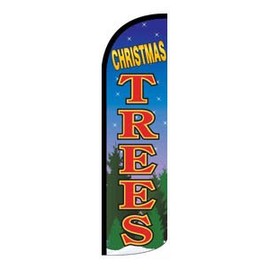 Christmas Trees Swooper Flag Feather Fly Knitted Polyester Decorative House