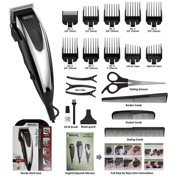 Wahl Hair Clipper Home Pro 22-Piece - Complete Men's Haircutting Kit