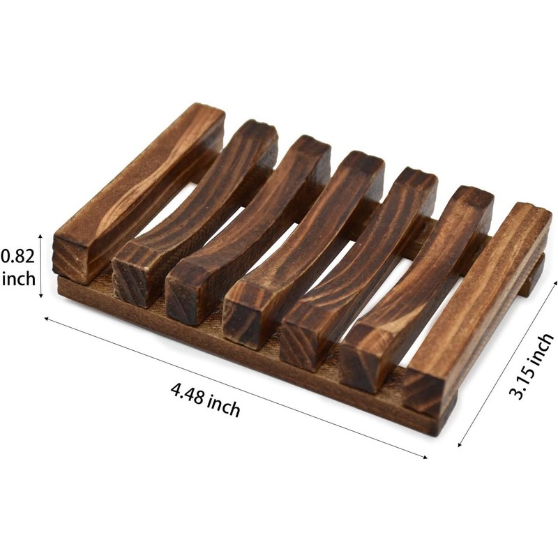 Kandid Bamboo Soap Dish - Single Pack with Drip Holes
