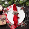 Phlognfy Christmas Napkin Rings, Christmas Napkin Rings, Cedar with Cedars,