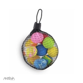 Antevia Set of 10 Bouncy Balls for Children, Multi-Colour, in Transport Net | More than 10 Models | Children's Birthday Games (Bouning)