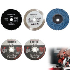 76mm Cutting Disc, 5PCS Angle Grinder Discs, Cutting Discs for 10mm Bore Grinder, Angle Grinder Discs for Cutting Metal, Stone, Wood, Plastic, Grinding
