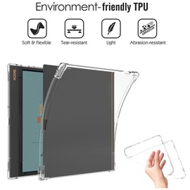 GEJEFA Crystal Clear Case for Boox Tablet Note Air 4C/Air 3C/Air 3 10.3 Inch, [Anti-Scratch][Anti-Yellowing] Flexible Transparent TPU Case with Shock-Absorbing Air-Guard Corners