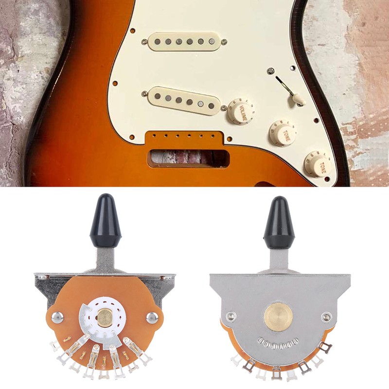 5-Way Electric Guitar Switch Metal Plastic with Screws Musical Instrument