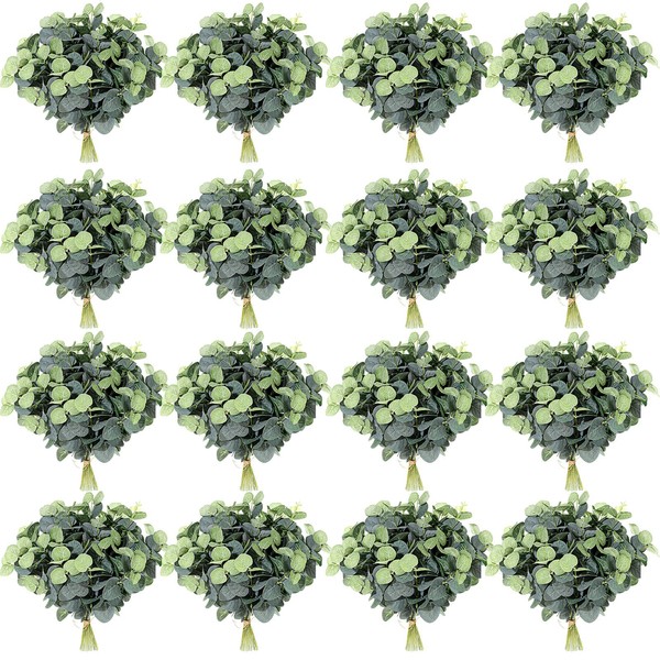 Tigeen 100 Pcs Artificial Eucalyptus Stems Tall 11.8 Inch Tall