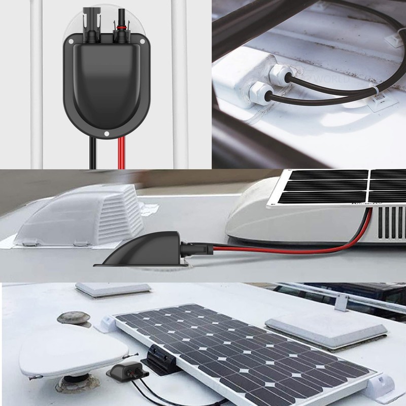 Solar Weatherproof Entry Gland Entry Housing, Through RV roof Solar