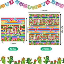 40Pcs Mexican Fiesta Napkins for Cinco De Mayo Party Supplies Mexican Fiesta Themed Disposable Lunch Paper Birthday Baby Shower Party Supplies