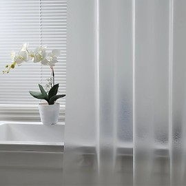GBYcLyw Silky Frosted Shower Curtain Liner for Bathroom Window Curtain 60‘’W x 48''L, Waterproof Plastic Heavy Duty Vinyl Peva Short Window Curtains for Closet