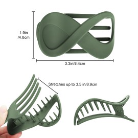 EEEKit French Hair Clip, 5PCS Curved Hair Claws, Strong Grip Banana Barrettes for Women Girls Bun Hair Styling Accessory