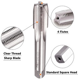 Saipe M18 X 1.5 Metric Tap and Die Set M18 X 1.5mm HSS Straight Fluted Machine Thread Right Hand Screw Tap and Round Threading Die