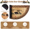 Kinlop Winter Half Round Hearth Rug Birch Bear Non Skid