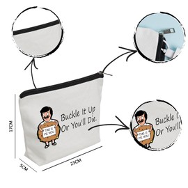 WZJHCL Bob's Makeup Pouch Bob Belcher Cosmetic Kit Bag Bob's Themed Storage Pouch Bag Buckle It Up Or You'll Die, Buckle, Fashion