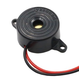 Winova Electronic Buzzer Continuous Sound Buzzer Sound Buzzer Piezoelectric Buzzer Sounder Browser Black DC 3V-24V 85dB 5pcs