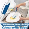 PHYEX 2-Pack Dish Brushes with Scraper, Durable Nylon Bristles Kitchen