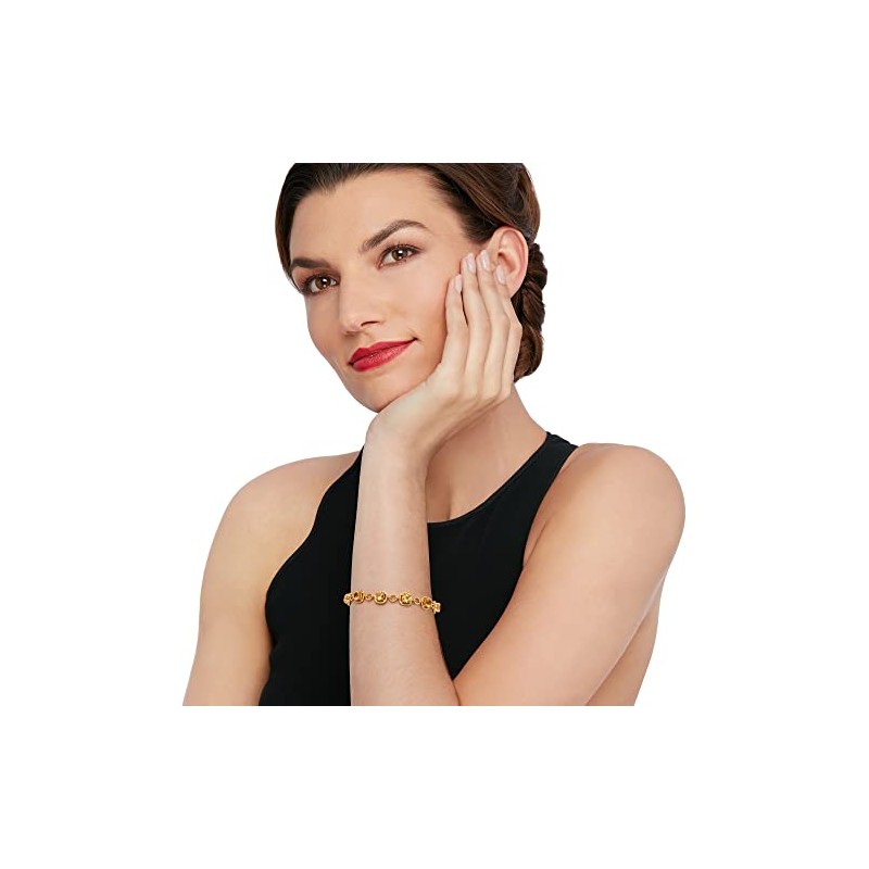 Ross-Simons Oval Gemstone Bracelet in 18kt Gold Over Sterling