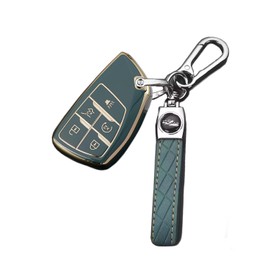 Key Fob Cover for Envision Sierra: Car Key Shell with Keychain Fit for 2021 2022 2023 Buick Envision GMC Sierra or Sierra Denali 1500 | Green TPU RPKEY Remote Control Protector