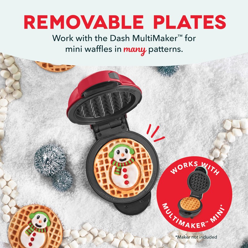 DASH MultiMaker® Mini System Two 4” Nonstick Removable Waffle Plates