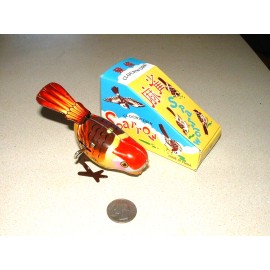 CLOCKWORK VINTAGE CLOCKWORK WIND-UP HOPPING SPARROW TOY NEW IN BOX & WORKING-PARTY FAVOR