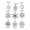 GraceAngie 100pcs Mixed Snowflake Pendants Tibetan Silver Various Christmas Snowflake