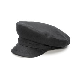 Sterkowski Pireus Summer Hat, 100% Linen Breton Hat for Men and Women, Lightweight Marine Cap, black, 58