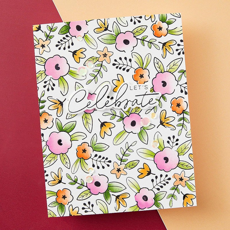 Spellbinders Floral Celebration Press Plate, Metal