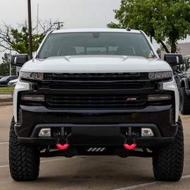 Vijay Front Tow Hook Mount Bracket and D-Ring Fit 2019-2021 Chevy Silverado 1500