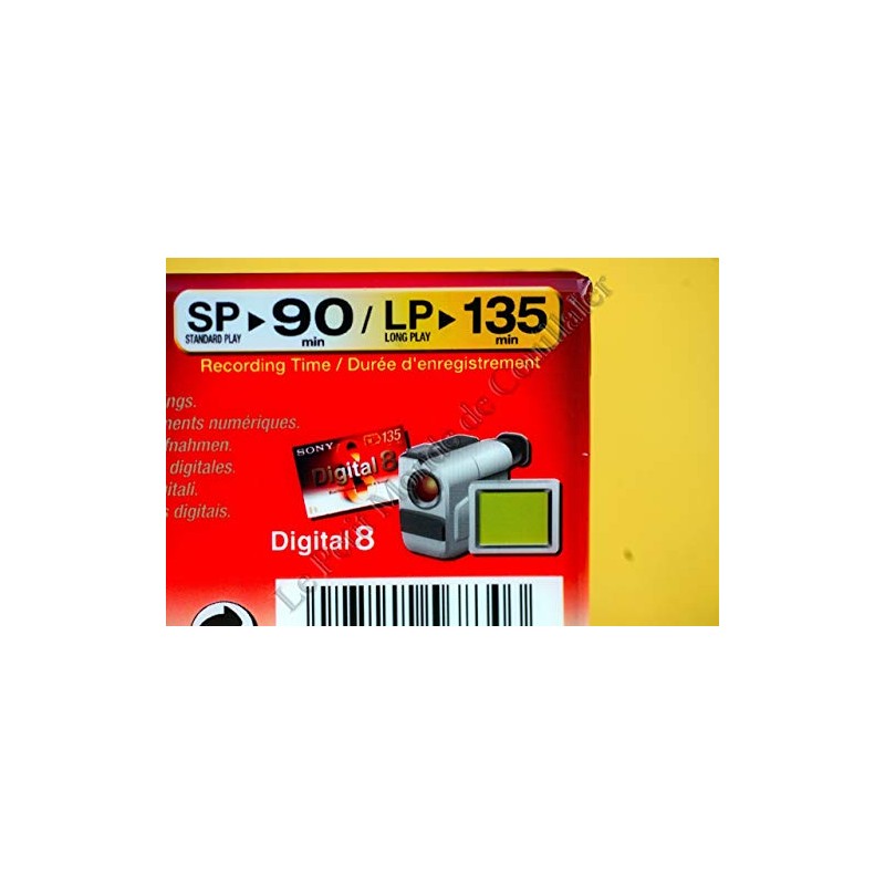 Sony - 8MM Camcorder Cassette, Digital 8 Format, 90 Minutes