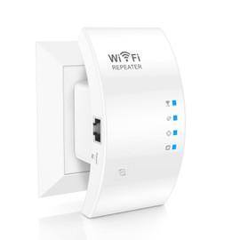 WLAN Amplifier, 1800 Mbit/s WiFi Amplifier WLAN Repeater Dual Band 4 x 180° Swivel Antennes, Ethernet Connection, WLA n Booster from Repeater/AP/Router Mode, Simple Setup, EU Plug