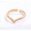 Bolenvi Crystallized Gold Wishbone Adjustable Ring in 18K Gold Pated