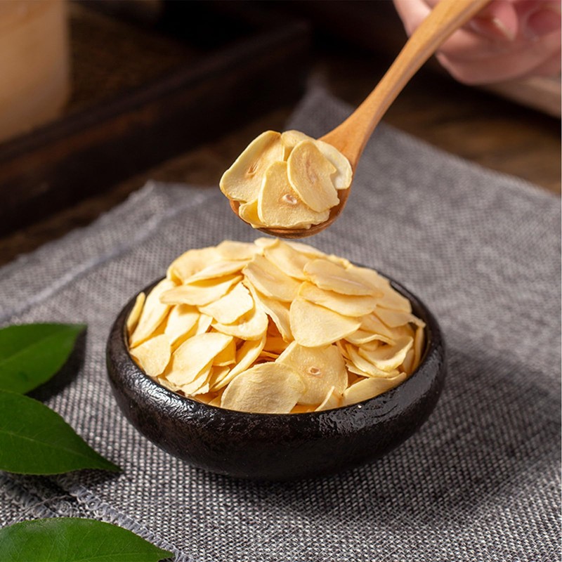 Dried garlic slices 300g，high-quality dry garlic, selected large garlic slices