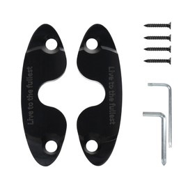 smnuxwm 2PCS Sun Visor Repair Kit for Jeep Wrangler JK 2018&Wrangler JL JLU 2018-2025&Gladiator JT 2020-2025 Accessories,Aluminum Alloy Sun Visor Clips(Black)