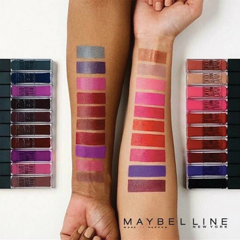 Maybelline Color Sensational Vivid Matte Liquid Lipstick, 35 Rebel Red