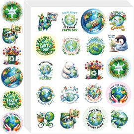 Treasure Cove Save The Earth Sticker for Kids Earth Day Stickers Environmental Labels for School Classroom Rewards Decor Party Favors 400Pcs