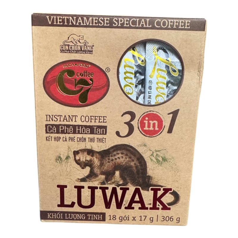 Vietnamese Special Instant Coffee 3 In 1 Luwak - Cafe