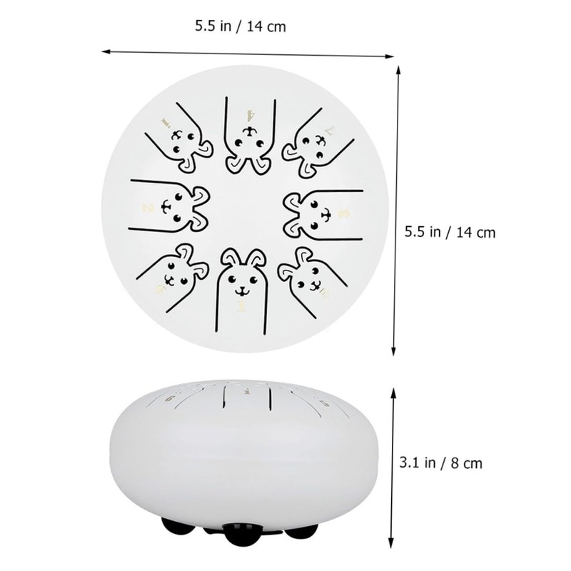 Alasum 5.5 inch Zodiac Rabbit Steel Tongue Drum Chakra Meditation