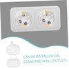 Operitacx 3 Sets Transparent Babyproof Outlet Covers Safety Plug Protectors