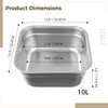 yeesport Stainless Steel Washing Up Bowl, Multi-Purpose Dish Tub for