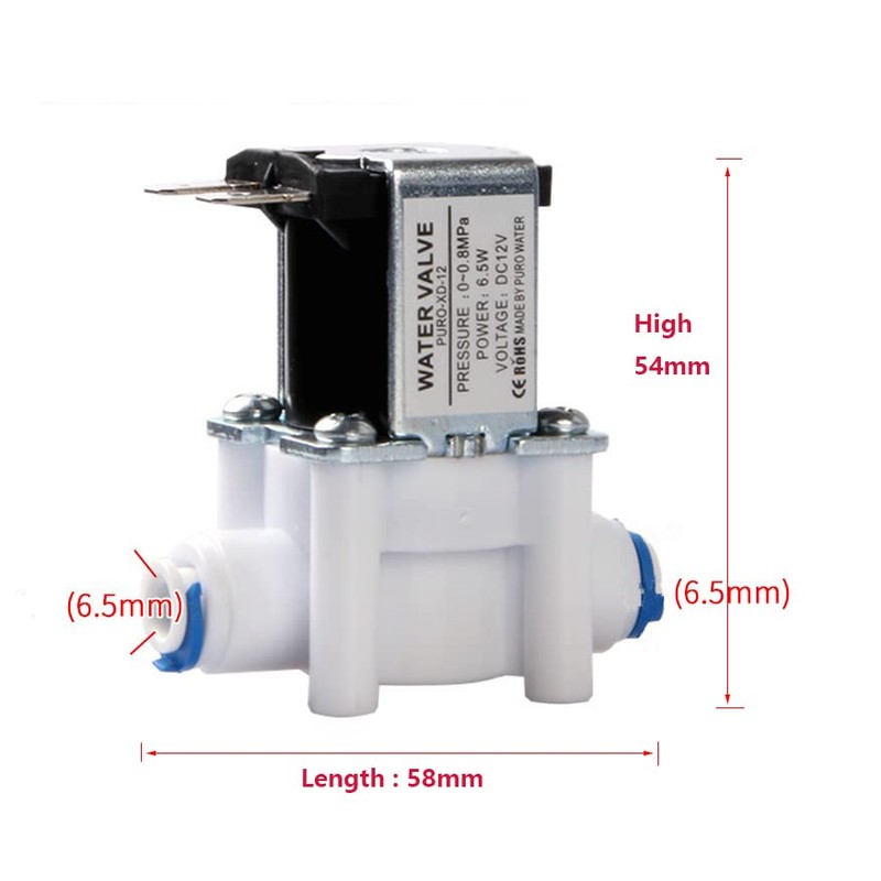 1/4" 12V Inlet Water Solenoid Valve N/C Normally Closed Flow