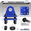AUTMATCH D Ring Shackle Mount with Backer Plate (2 Pack)