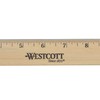 Westcott 12" Wood Ruler, Beveled Edge (05011)