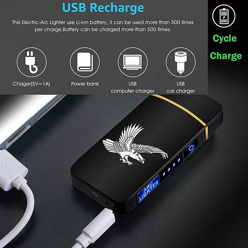 Arc Lighter, Smart Electric Lighter, USB Rechargeable Lighter Windproof Flameless