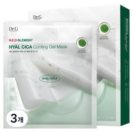 Dr.G Red Blemish Hyal Cica Cooling Gel Mask, 10 packs, 3 pieces / 닥터지 레드 블레미쉬 히알 시카 쿨링 겔 마스크, 10개입, 3개
