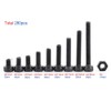 280Pcs M3 Machine Screw with Box, Black Color Grade 12.9