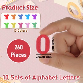 TIESOME 260Pcs Foam Letter Stickers, Numbers Stickers, Assorted Colors Self Adhesive 0-9 Numbers A-Z Alphabet Sticker for DIY Crafts Scrapbooking Kids School Project Party Decor(Numbers, Letters)