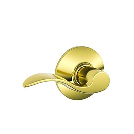 Accent Hall and Closet Lever, Bright Brass (F10 Acc 505)