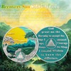 Green Forest 16 Year Sobriety Coin - Recovery Sun 16